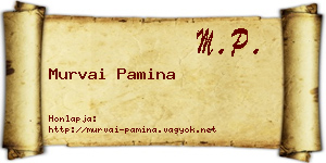 Murvai Pamina névjegykártya